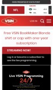 How vsin.com looks like on a mobile device such as an iPhone.