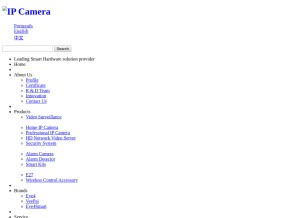How vstarcam.com looks like on a tablet such as an iPad.