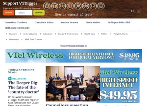 How vtdigger.org looks like on a tablet such as an iPad.