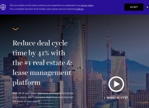 How vts.com looks like on a tablet such as an iPad.