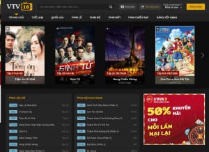 How vtv16.com looks like on a tablet such as an iPad.