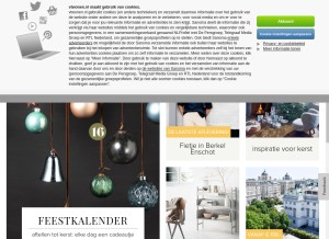 How vtwonen.nl looks like on a tablet such as an iPad.