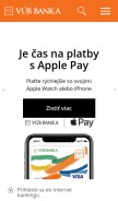 How vub.sk looks like on a mobile device such as an iPhone.
