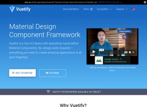 How vuetifyjs.com looks like on a tablet such as an iPad.