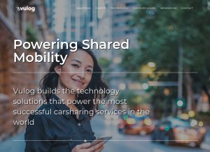 How vulog.com looks like on a tablet such as an iPad.