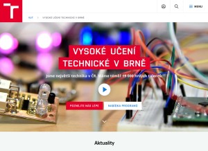 How vutbr.cz looks like on a tablet such as an iPad.