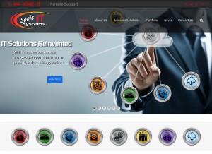 How vvsonic.com looks like on a tablet such as an iPad.