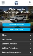 How vwcredit.com looks like on a mobile device such as an iPhone.