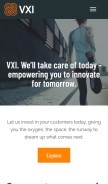 How vxi.com looks like on a mobile device such as an iPhone.