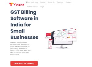 How vyaparapp.in looks like on a tablet such as an iPad.