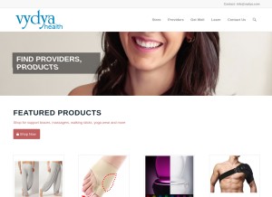 How vydya.com looks like on a tablet such as an iPad.