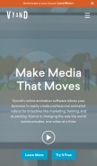 How vyond.com looks like on a mobile device such as an iPhone.