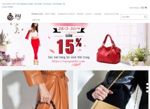 How vyvyoutlet.com looks like on a tablet such as an iPad.