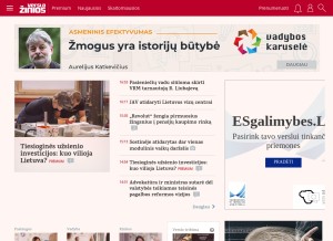 How vz.lt looks like on a tablet such as an iPad.