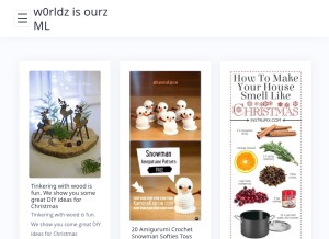 How w0rldz.ml looks like on a tablet such as an iPad.
