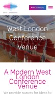 How w12conferences.co.uk looks like on a mobile device such as an iPhone.