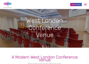 How w12conferences.co.uk looks like on a tablet such as an iPad.