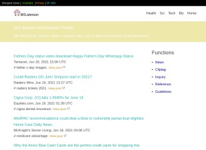 How w3.ateson.net looks like on a tablet such as an iPad.