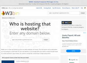 How w3bin.com looks like on a tablet such as an iPad.