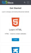 How w3docs.com looks like on a mobile device such as an iPhone.