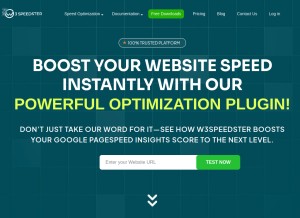 How w3speedster.com looks like on a tablet such as an iPad.