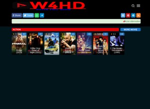 How w4hd.com looks like on a tablet such as an iPad.