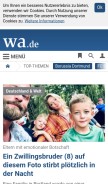 How wa.de looks like on a mobile device such as an iPhone.