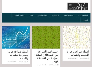 How wa3di.com looks like on a tablet such as an iPad.