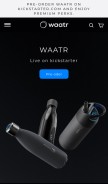 How waatr.com looks like on a mobile device such as an iPhone.