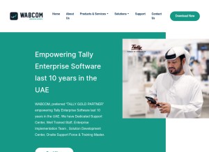 How wabcomdubai.com looks like on a tablet such as an iPad.