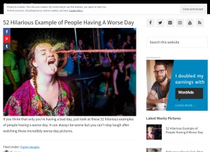 How wackyy.org looks like on a tablet such as an iPad.