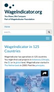 How wageindicator.org looks like on a mobile device such as an iPhone.