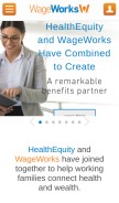 How wageworks.com looks like on a mobile device such as an iPhone.