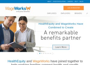 How wageworks.com looks like on a tablet such as an iPad.