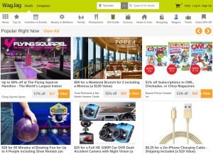 How wagjag.com looks like on a tablet such as an iPad.