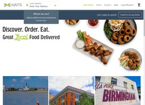 How waitrapp.com looks like on a tablet such as an iPad.