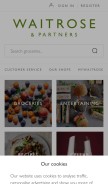 How waitrose.com looks like on a mobile device such as an iPhone.