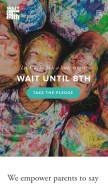 How waituntil8th.org looks like on a mobile device such as an iPhone.
