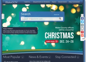 How wakegov.com looks like on a tablet such as an iPad.