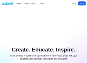 How wakelet.com looks like on a tablet such as an iPad.