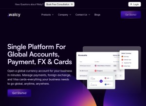 How walcybank.com looks like on a tablet such as an iPad.