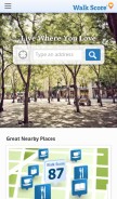 How walkscore.com looks like on a mobile device such as an iPhone.