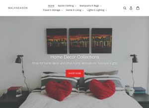 How walkseason.com looks like on a tablet such as an iPad.