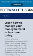 How wallethacks.com looks like on a mobile device such as an iPhone.