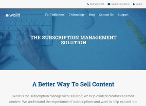How wallit.io looks like on a tablet such as an iPad.
