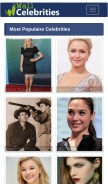 How wallofcelebrities.com looks like on a mobile device such as an iPhone.