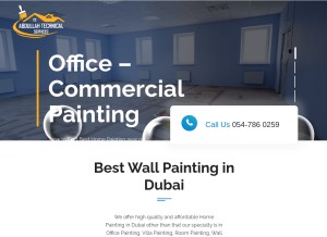 How wallpaintingindubai.com looks like on a tablet such as an iPad.