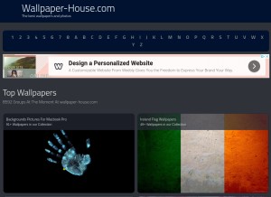 How wallpaper-house.com looks like on a tablet such as an iPad.