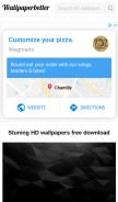 How wallpaperbetter.com looks like on a mobile device such as an iPhone.