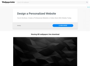 How wallpaperbetter.com looks like on a tablet such as an iPad.